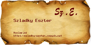 Szladky Eszter névjegykártya
