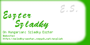 eszter szladky business card